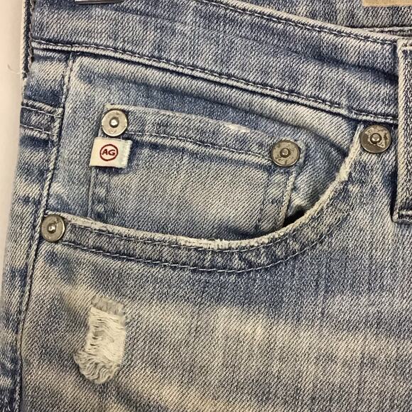 AG Adriano Goldschmied The Stevie Ankle Slim Straight Light Blue Wash Jeans 28R - Picture 9 of 11